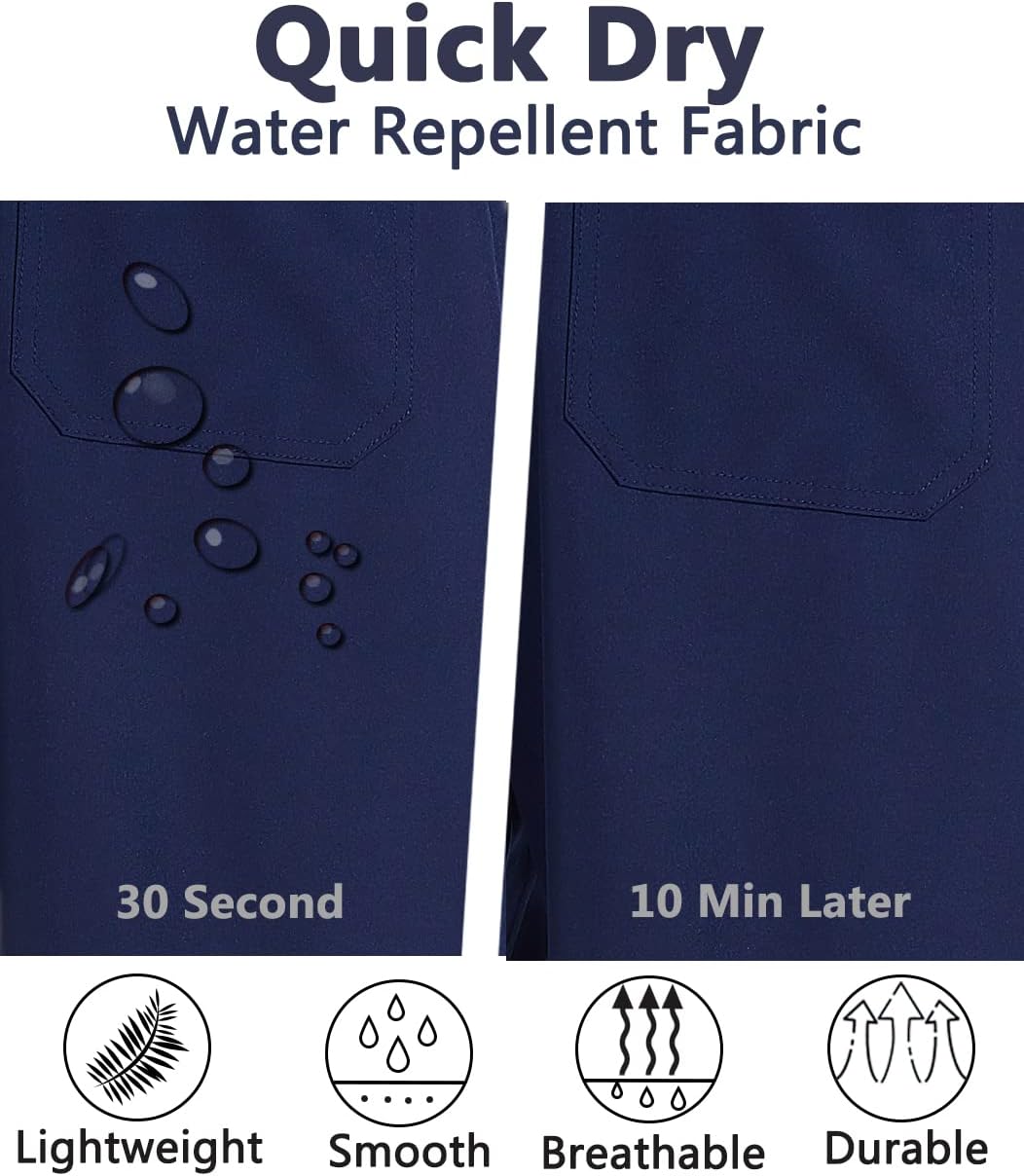 difficort Mens Swim Trunks with Compression Liner Quick Dry Bathing Suits Shorts with Zipper Pockets - Image 6