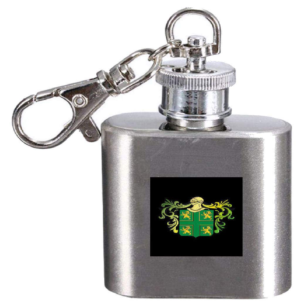 Flasque avec blason Atkinson un cadeau de famille unique de 28,3 ml