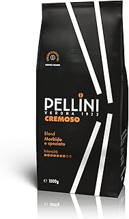 Pellini N.9 Cremoso, Kaffeebohnen für Espresso 1kg, Arabica- und Robusta-Mischung mit einem Vollmundigen und Harmonischen Geschmack, Mittlere Röstung