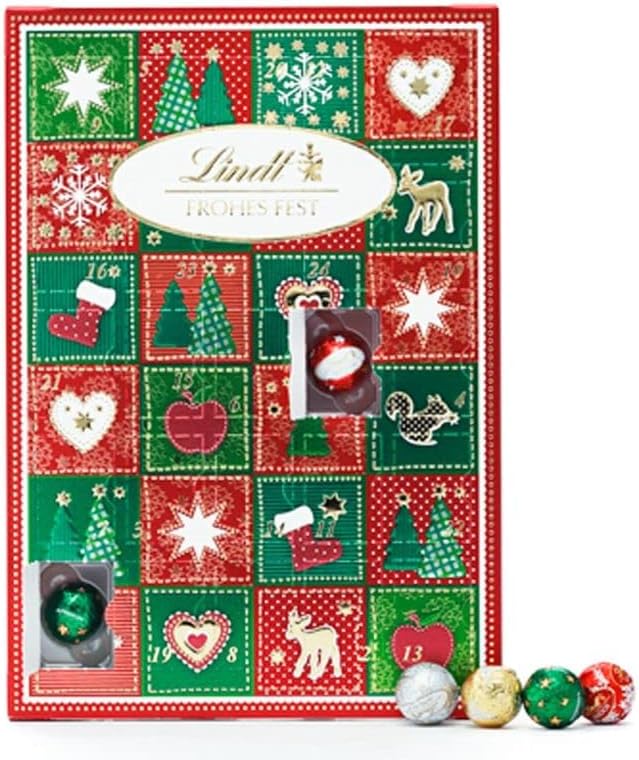 Amazon リンツ チョコレート Lindt アドベントカレンダー メリークリスマス 2022 115g ★ショップバッグ付き ★go