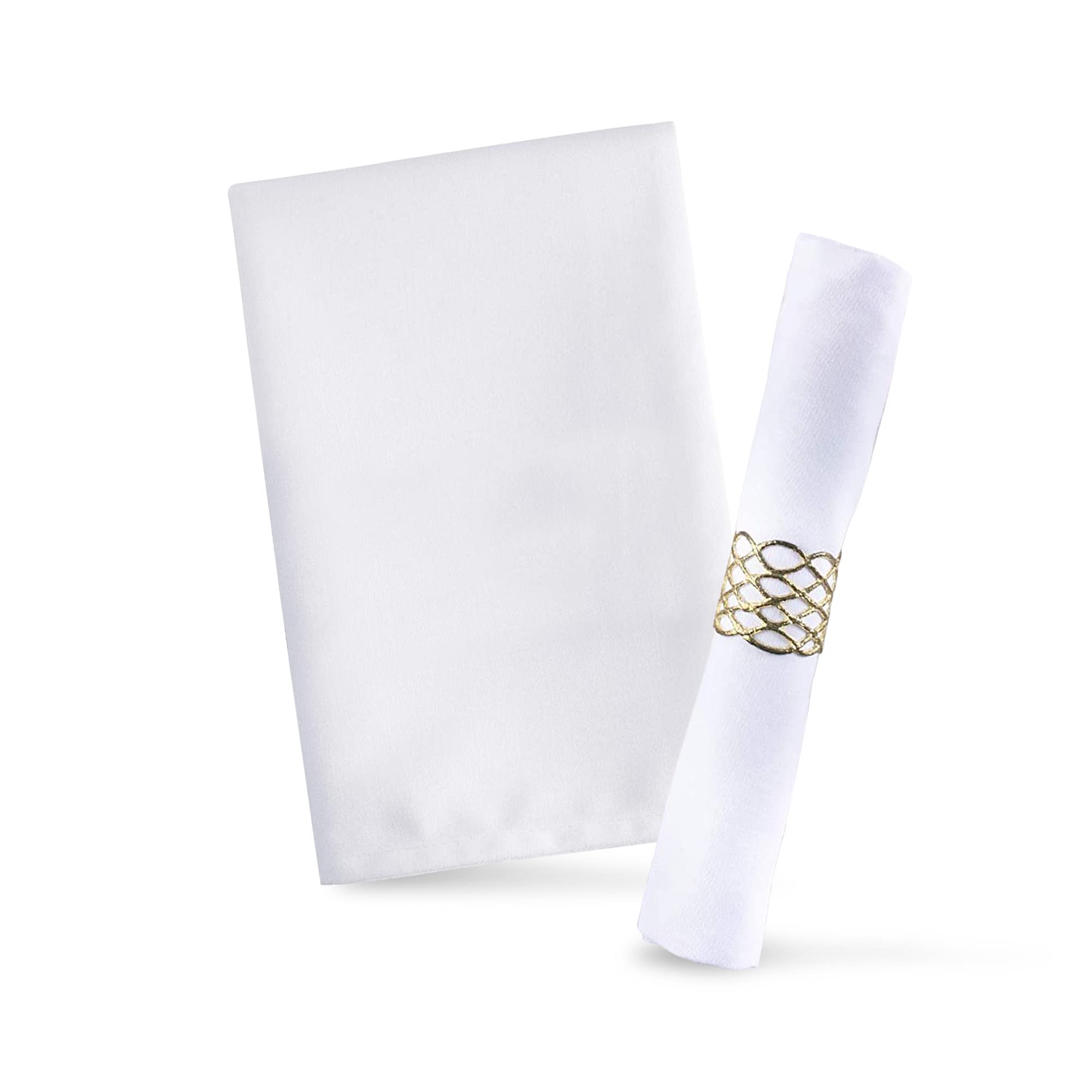 Groko TextilesGroko Textiles Corp. Elegant Restaurant Quality Cloth Napkins with Clean-Lined Hemmed Edges, Bulk Sets, Square 20" x 20'' for Weddings, Hotels, Restaurants, and Classy Home Dinners