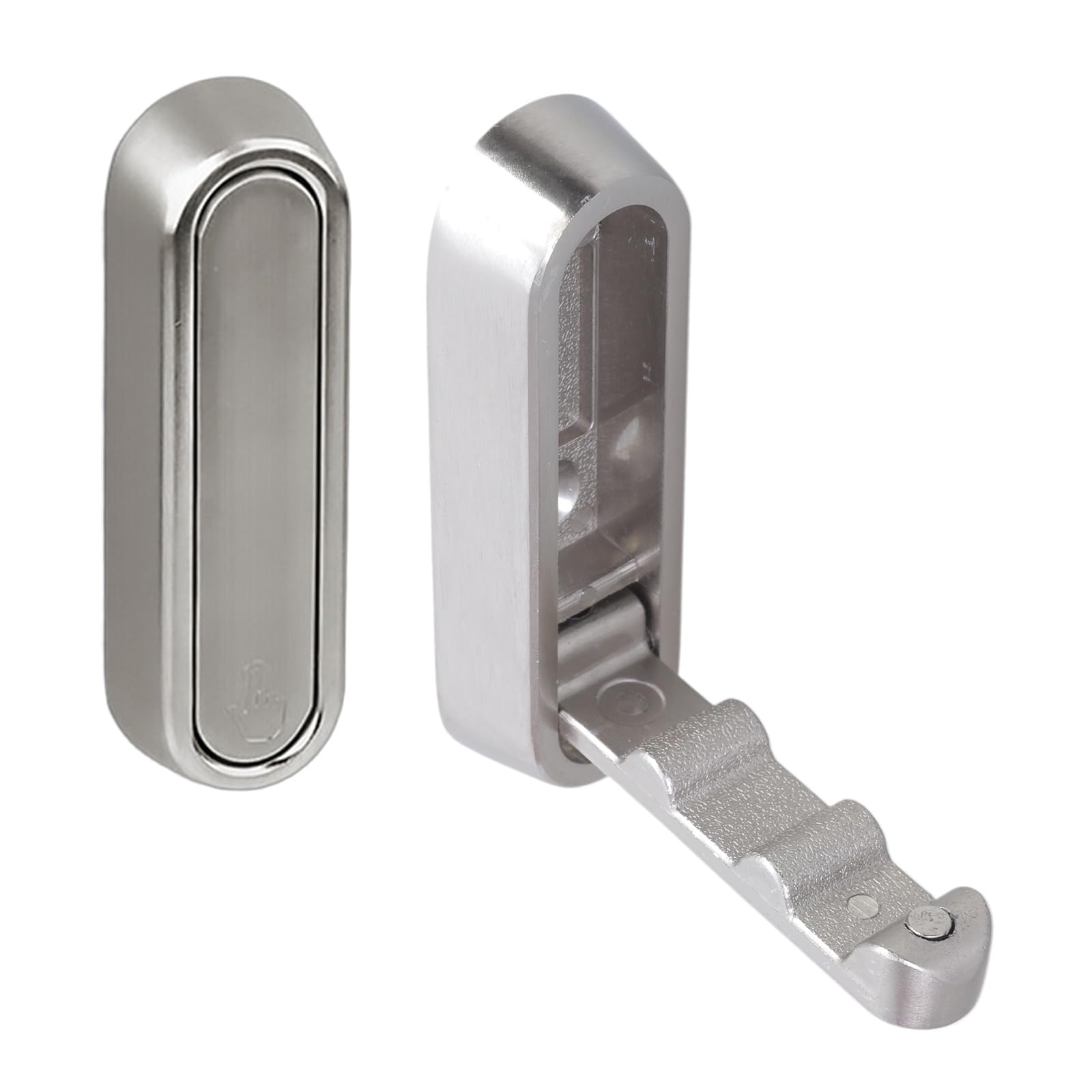 Mekalero Silver Of 2 Foldable Wall Hooks For Coats Towels Strong Aluminum Alloy Construction Hat Hanger Hook Space Saving Hooks Wall Mount Hook