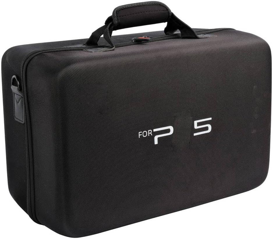 Image of New World Storage Bag for PS5 Slim , Travel Bag for PS5 Slim , Carrying Case Briefcase Type for PS5 Slim ,Waterproof Shoulder Bag for PlayStation 5 Slim with Both Side Storage Compartment-Black