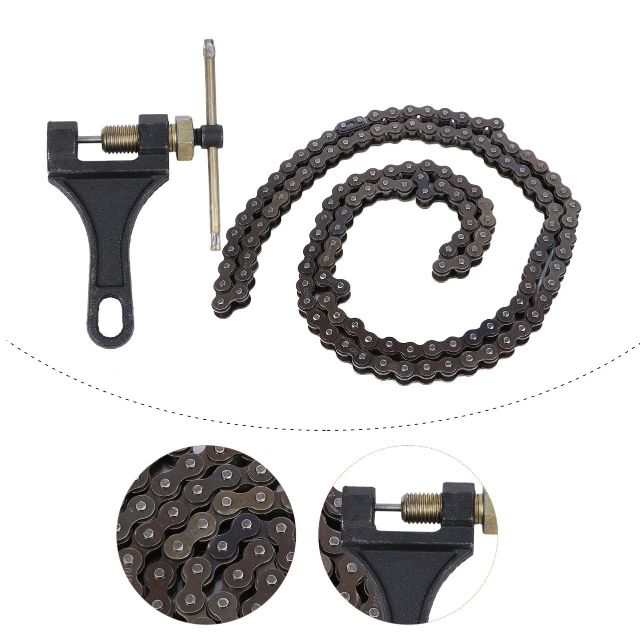 PLAFOPE Motorradkette Glieder Ersatzkette Gliederkette Dirtbike-kette Atv-kette Hochleistungs-antriebskette für Motorrad