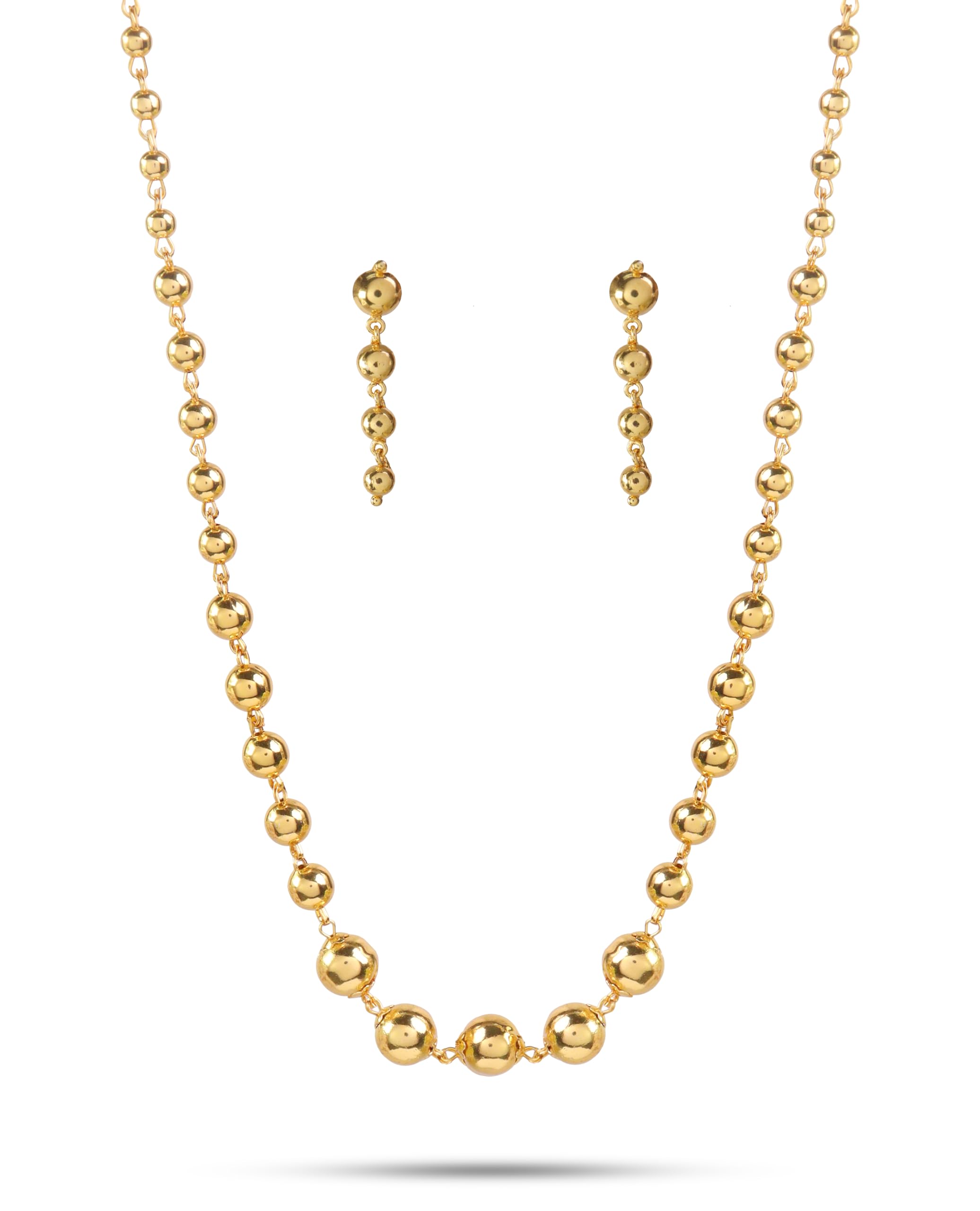 One Gram Micro Gold Plated & Copper Traditional Designer Jewellery Stone Necklace for Women and Girls (NEC-8068)-image-14