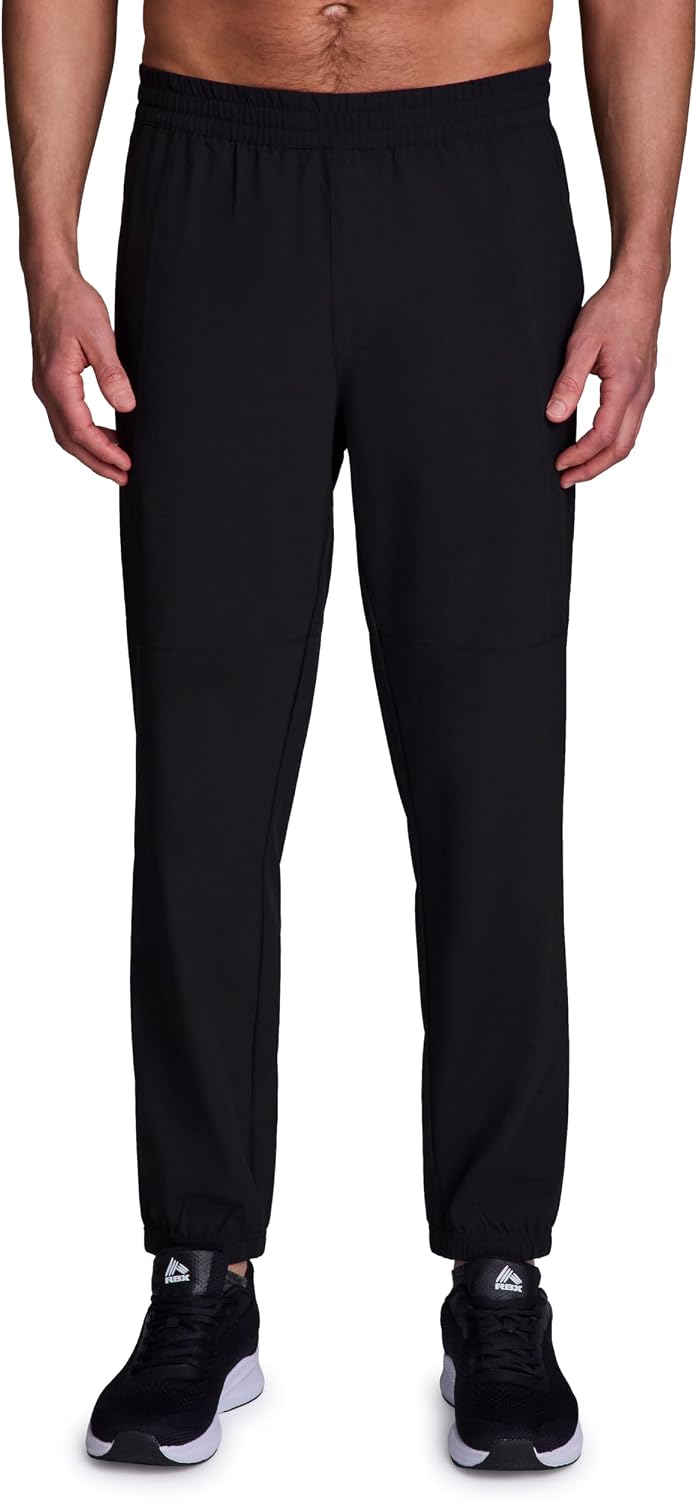 RBX Active Joggers for Men, X-Dri Quick Drying Stretch Woven Jogger Pants with Pockets for Hiking, Workouts
