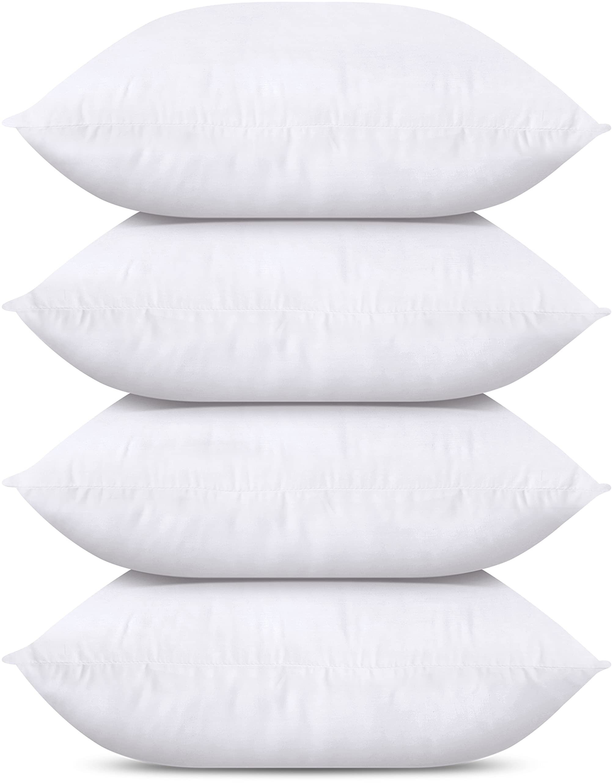 Utopia Bedding Throw Pillows (Set of 4, White), 14 x 14 Inches Pillows for Sofa, Bed and Couch Decorative Stuffer Pillow