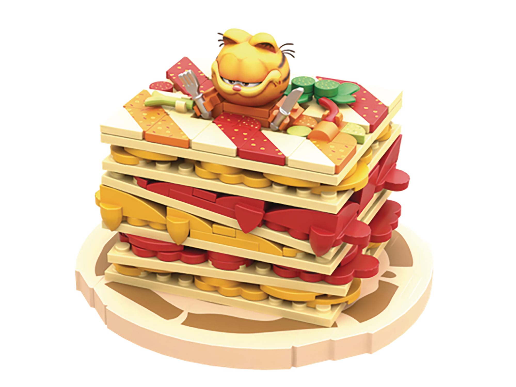 Pantasy Garfield Foodie Series: Lasagna 205-Piece Building Block Toy