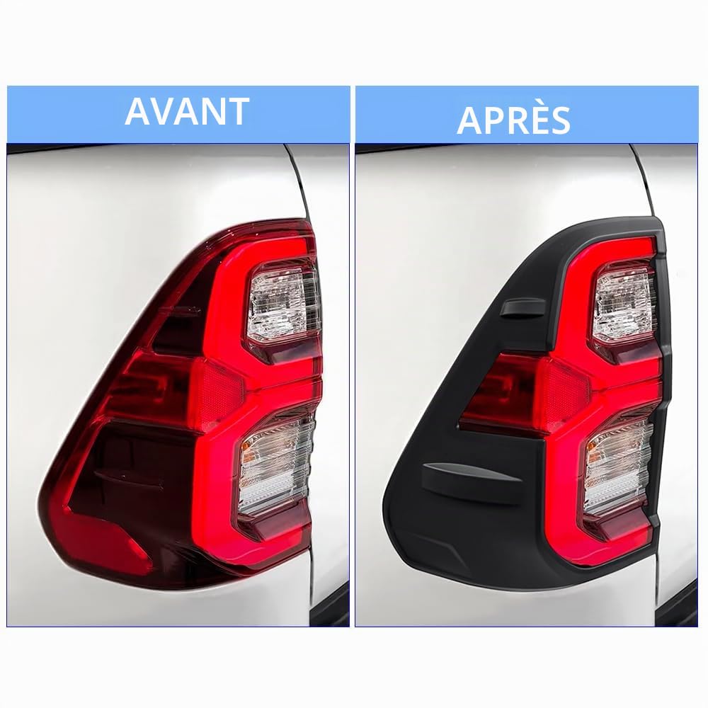 Couvre-rétroviseur pour Toyota Hilux 2021-2025 Modèle Deluxe Invincible x Hilux GR Sport Garniture de lumière ABS