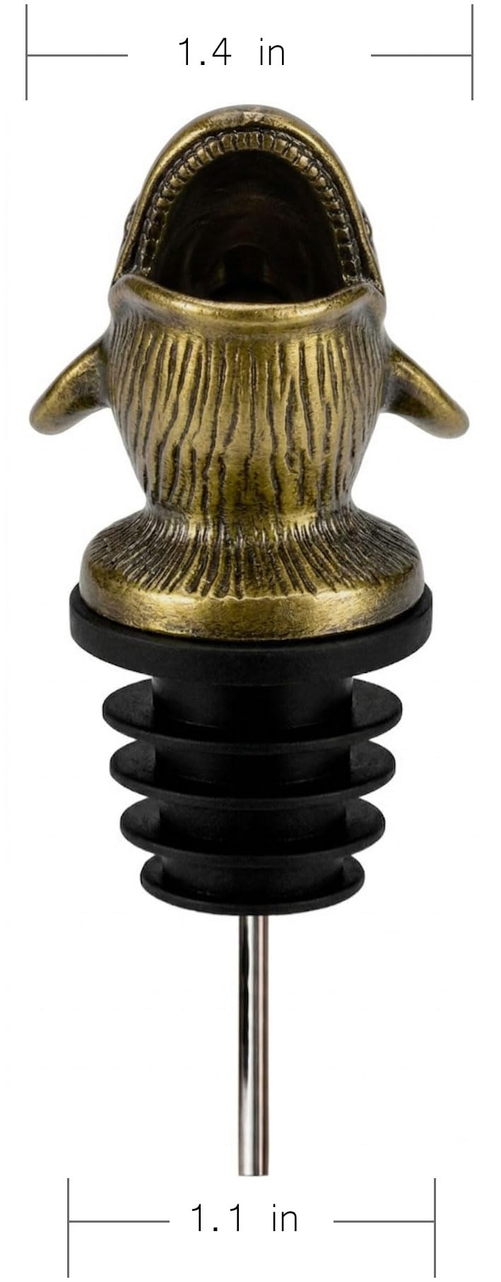 Set di 2 aeratori per vino a forma di balena, aeratore per vino e whisky, in metallo