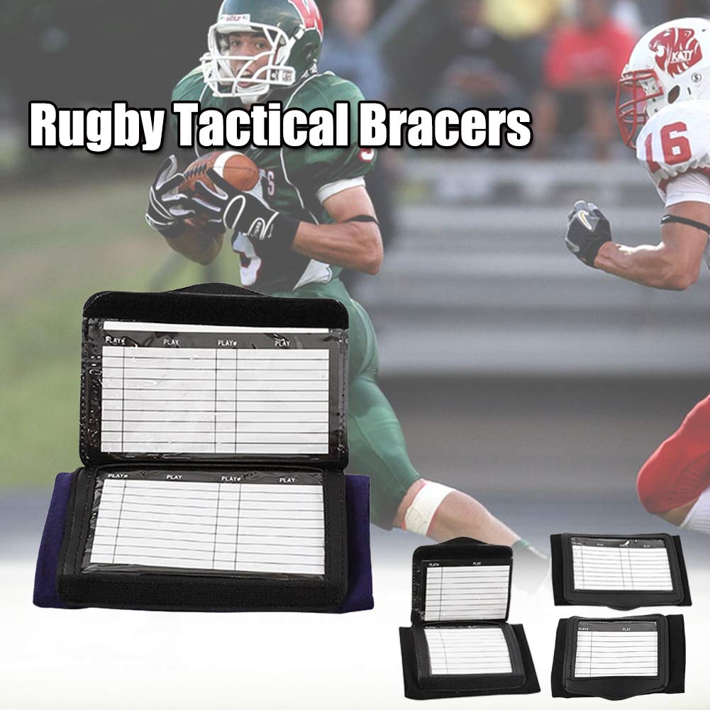 Faderr Handgelenk-Co-ach Playbook-Armband (Jugendliche oder Erwachsene) mit drei Fenstern ideal für Tackle, Touch, Fußball (Größe: S – eine Seite)