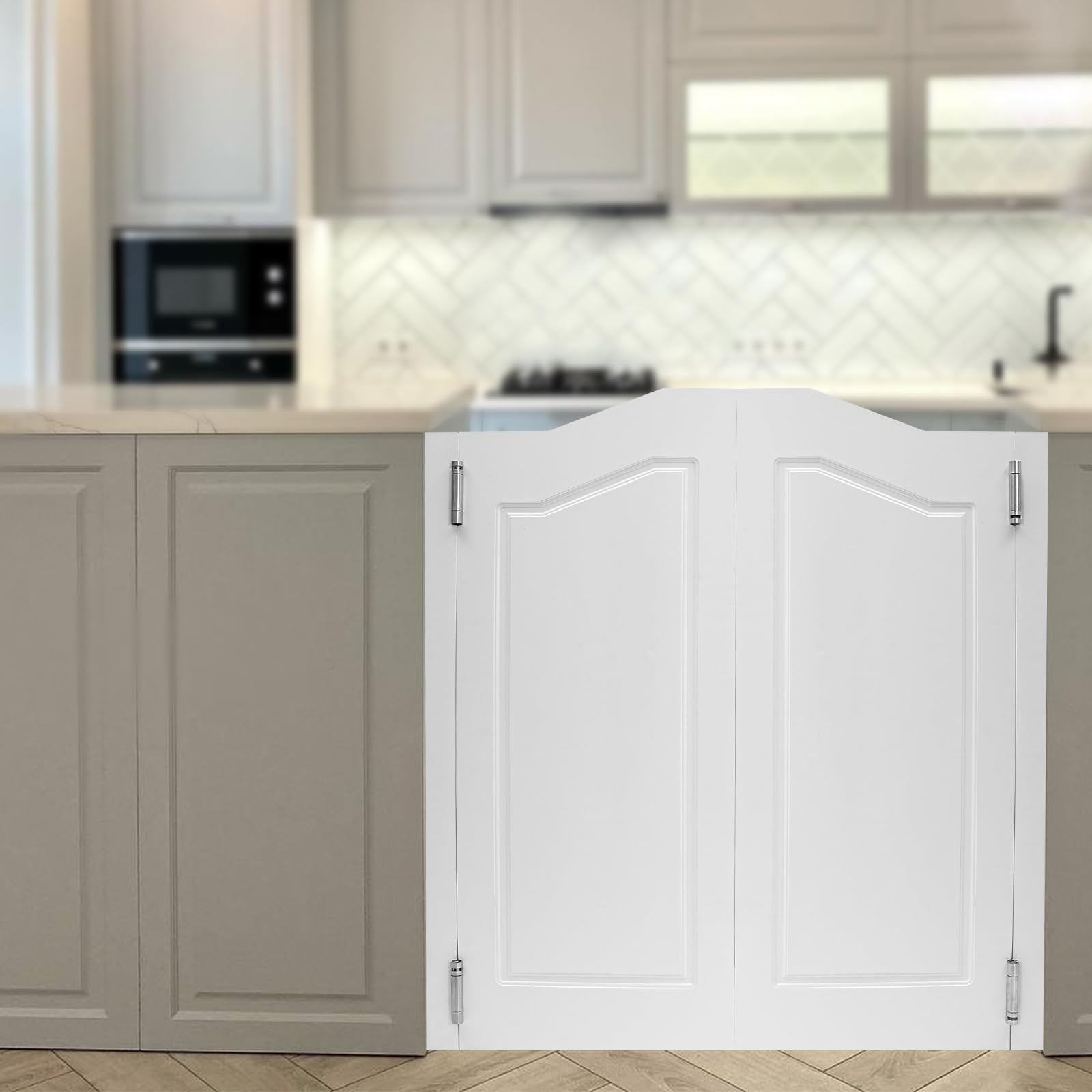 Porta a battente in legno, porta a battente, porta a battente in legno, porta a lamelle interna, 2 ante, 81 x 106,5 cm, spessore porta 3,5 cm, ideale per bar, giardino e salotti, con funzione di