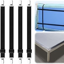 Couch Cover & Bed Sheet Straps, 4 Pack Adjustable10-60" Sofa Couch Cover Holders for Corners - Heavy Duty Stretch Straps with Clips for Bed Sheet% Couch Covers, Furniture Slipcovers