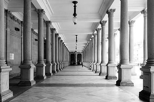 Miniatura 7 de VistaPalette Mural de pared moderno con diseño de palacio de la ciudad para despegar y pegar, autoadhesivo, removible, papel pintado de papel de