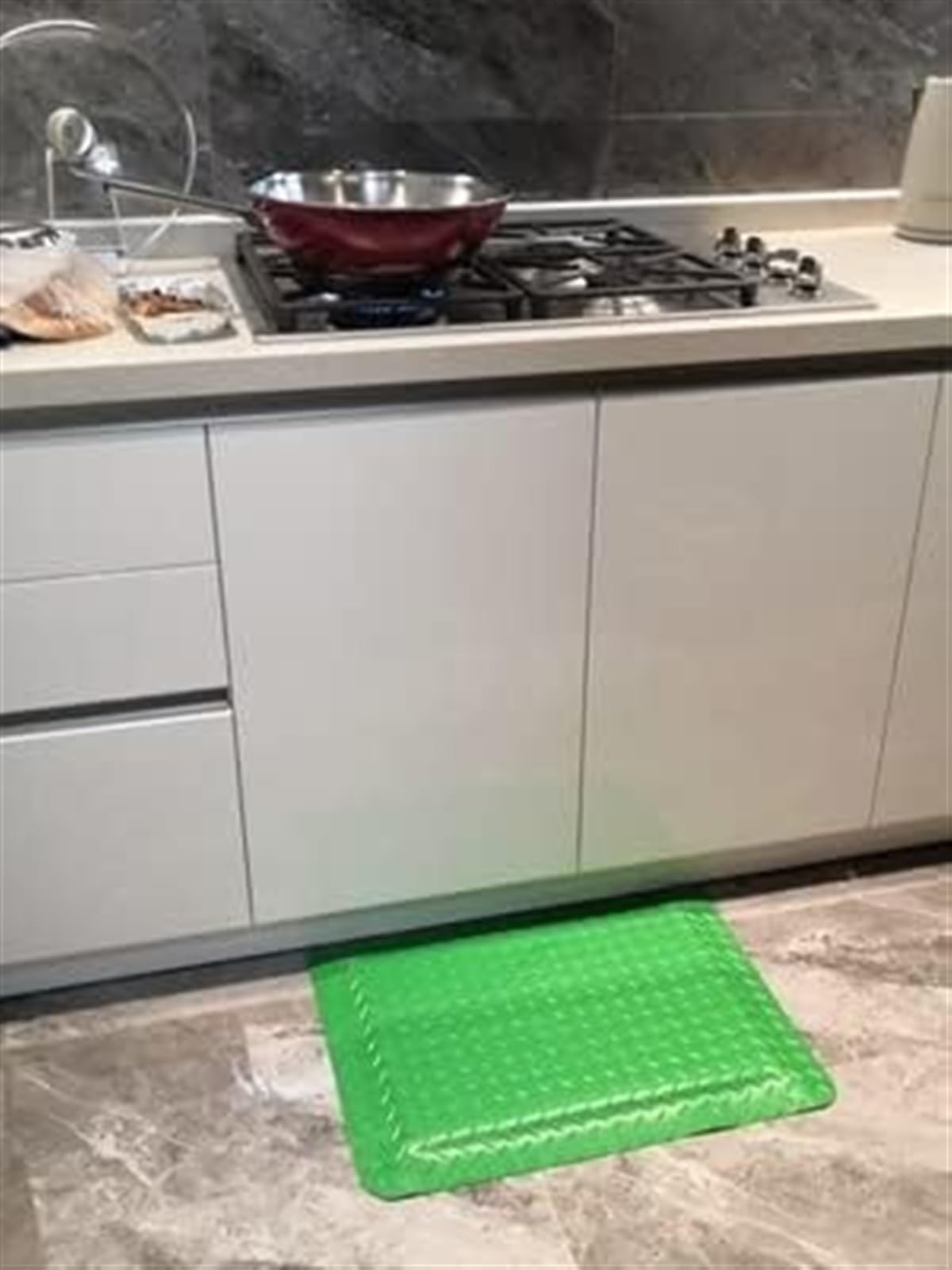 Tappetino Industriale Antistatico E Anti-Fatica, Tappeto Antiscivolo, Cuscinetti per I Piedi Spessi 0,8 Pollici, Gradino Comodo per Stazioni di Cassa dei Supermercati (Grigio 1) (80 × 100 × 2 Cm / 32
