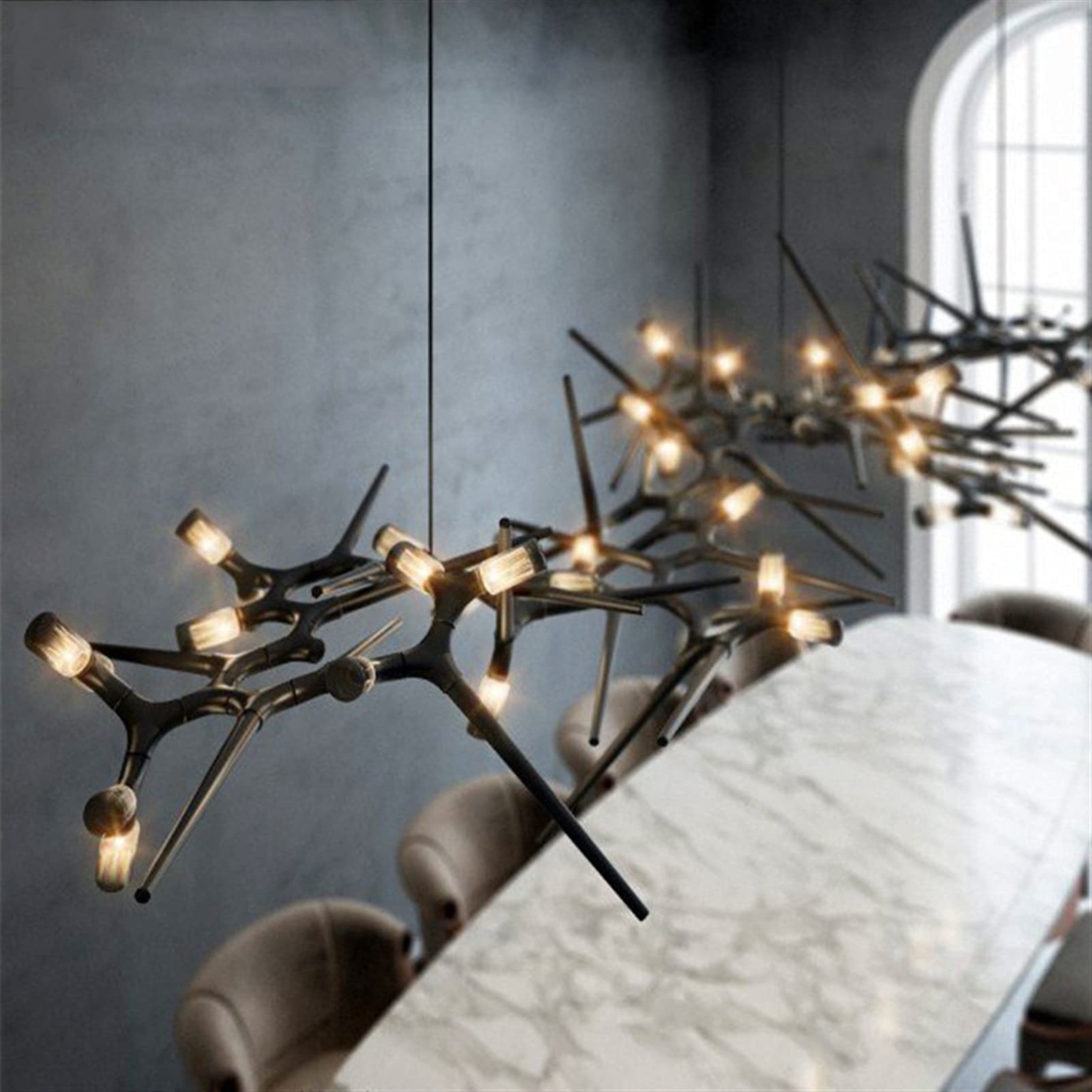 Postmodern Novelty LED Chandelier Lighting Luxury Dining Living Room - Long Hanging Lamp Restaurant Villa Lobby Fixtures Modern