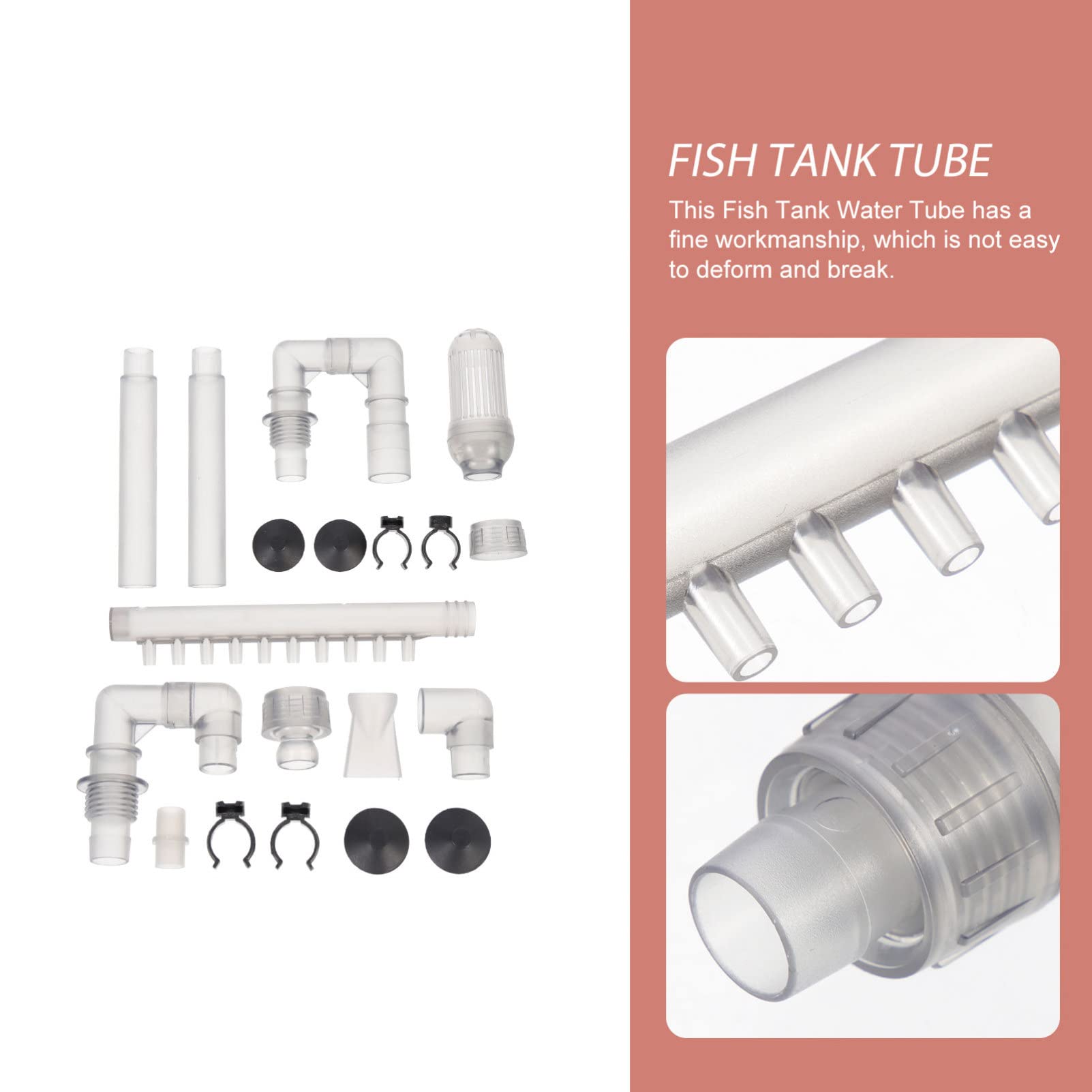 POPETPOP 3 Sets Wasserauslass von Aquariumrohr-Abflussrohr, Einlass-Zubehör, Ersatzzubehör, Fischkanisterfilter, externer Tank, professionelle Rohrteile, Filter