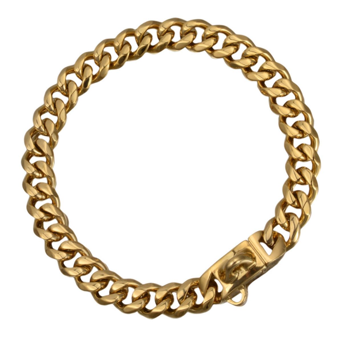 Collier en acier inoxydable or pour chien résistant et chic