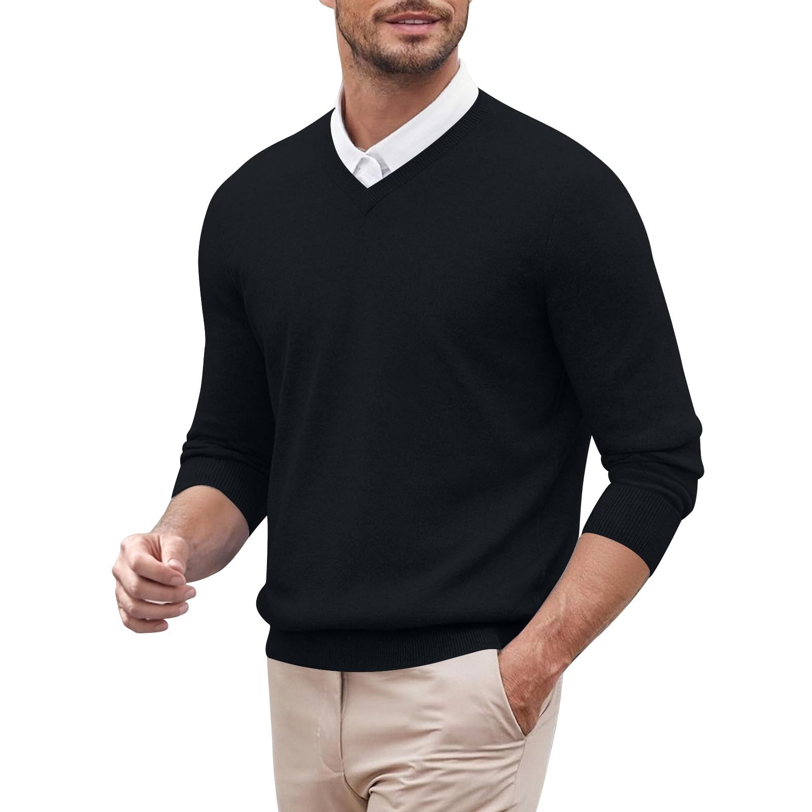 Pull en tricot chaud et confortable pour l'hiver décontracté XL