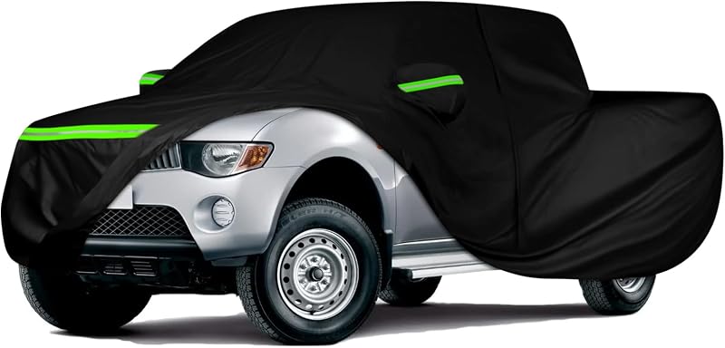 JinsenTGG Autótakaró Ponyva Mitsubishi L200 (2014-2024) - Vízálló Teljes Autóvédő Huzat Cipzárral és Szélrögzítő Pántokkal