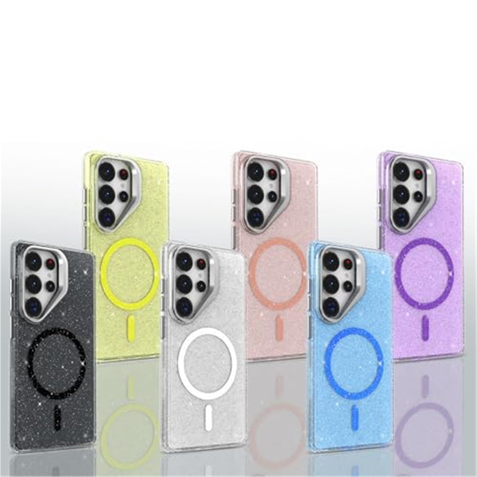 Etui do Samsung Galaxy S26 Ultra/S26 Plus/S26, przezroczysta obudowa z nieżółknącą powłoką bezprzewodowego ładowania (fioletowy, S26 Plus)