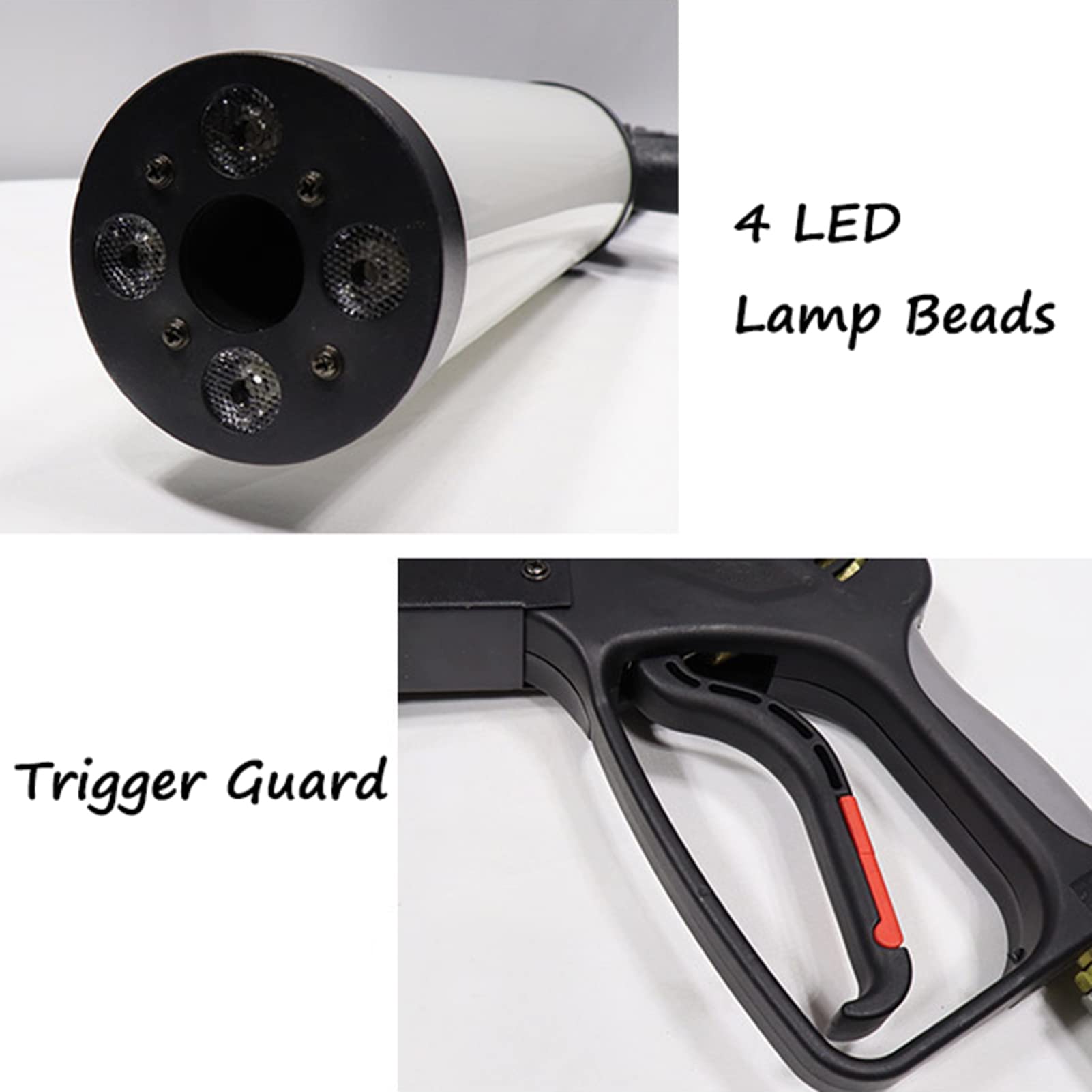 Pistola De Columna De Aire LED para Fiesta, Pistola De CO2 Criogénica De Mano, Efecto De Chorro De DJ En Club Nocturno, Colorido con Manguera De Gas, Pistola De Humo, Efecto De Escenario