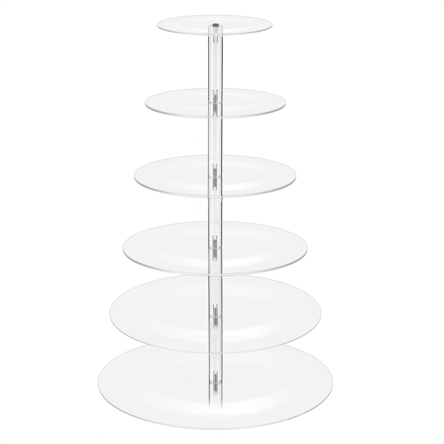 Buy Pastry Dessert Cupcake Stand, Clear Round Acrylic Tiered Wedding