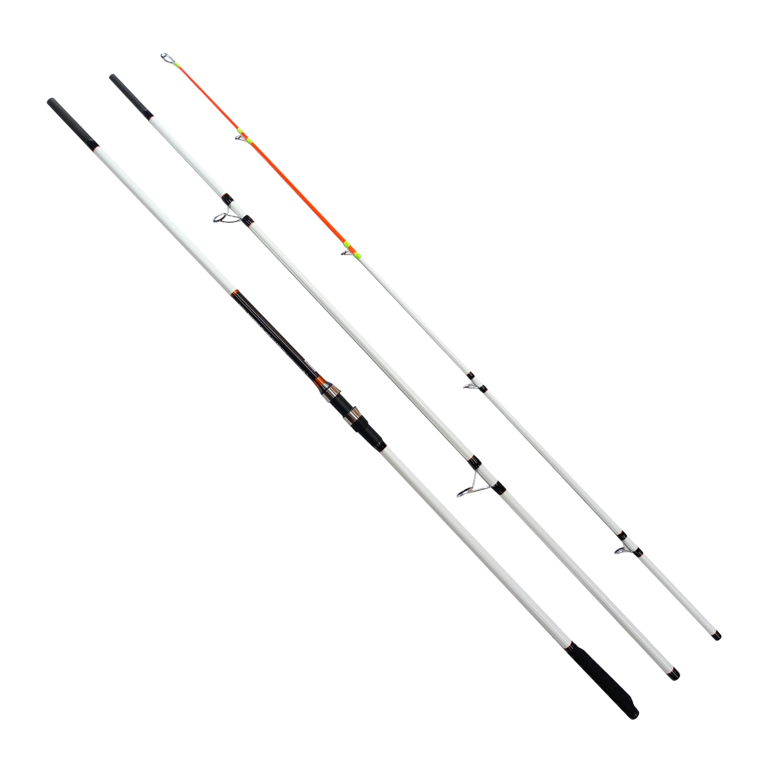 FLADEN Fishing - MAXXIMUS SURF BEACHCASTER Carbon Sea Fishing Rod (4.2m / 14ft) 3 Piece Blank (100g to 200g Casting Weight) with Luminous Tip - Great For UK Coastal Waters [12-42420]