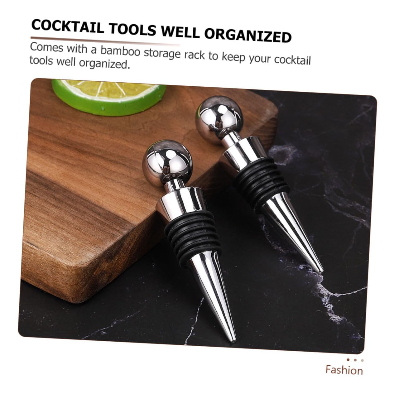 TOPBATHY Accessori per Cocktail in Acciaio Inossidabile Supporto in Bambù Set 12 Pezzi per Preparare Bevande e Aperitivi Shaker Cocktail da Casa e Bar
