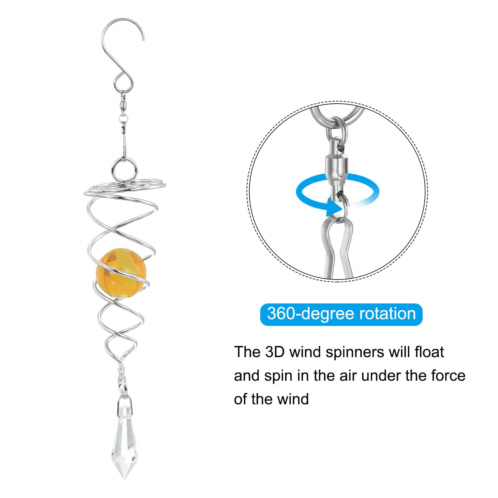PATIKIL 8" Gazing Ball Spiral Tail - Image 3