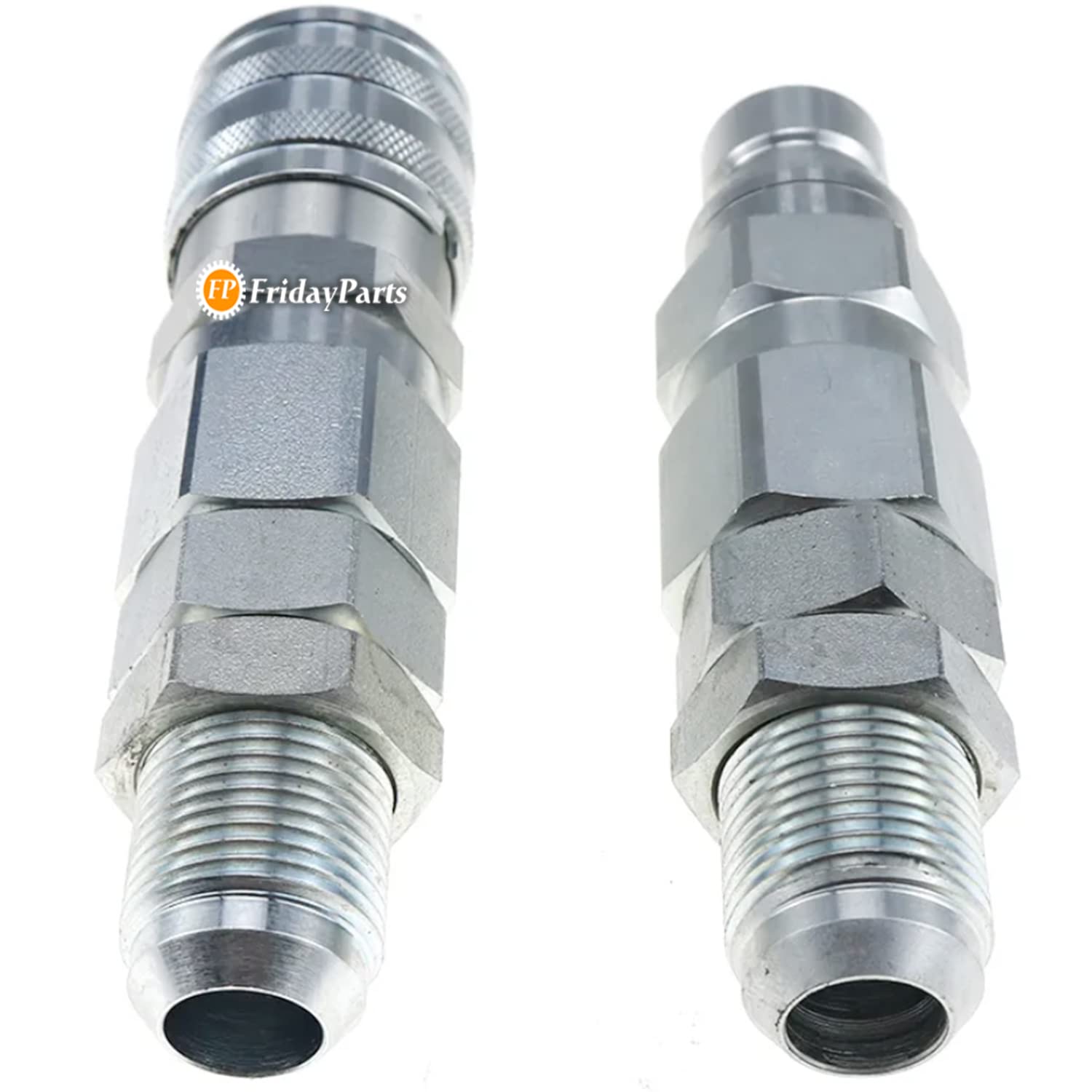 FridayParts #12 JIC Flat Face Hydraulic Quick Connect Coupler