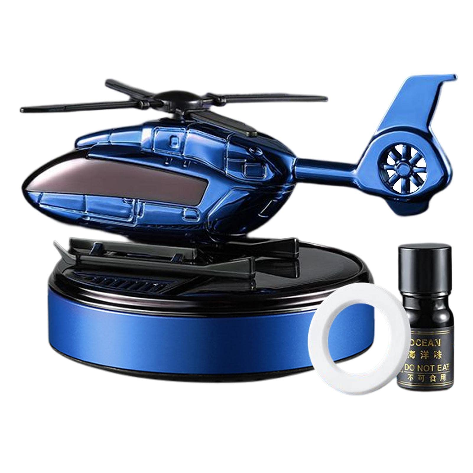 TAYSTE Solar-Powered Car Air Freshener with Rotating Helicopter Design - Aromatherapy Diffuser for Home and Car