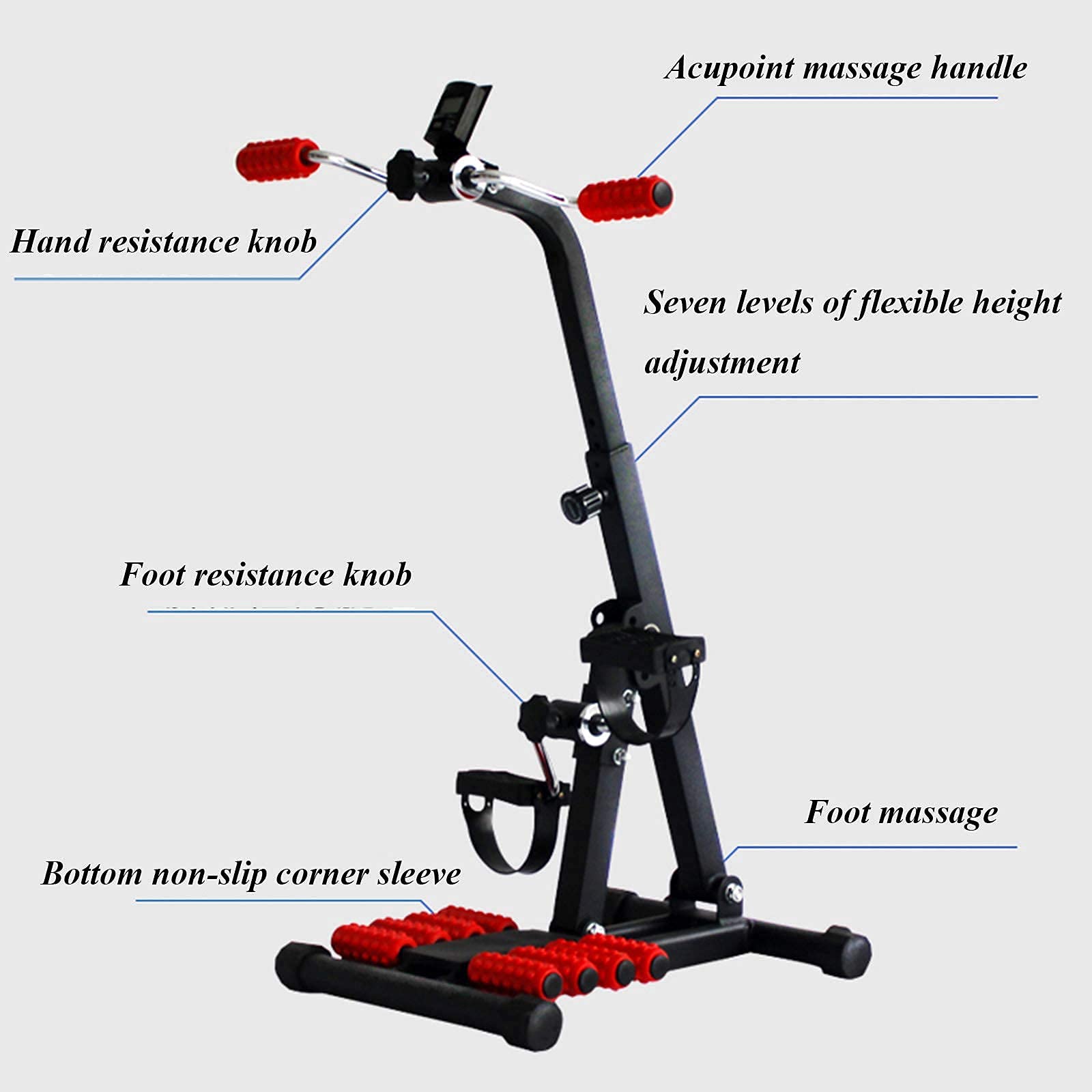 Rower Rehabilitacyjny, Sprzęt Fitness Z Wyświetlaczem Lcd I Regulowanym Oporem, Domowe Urządzenie Do Ćwiczeń Siłowych I Rehabilitacyjnych