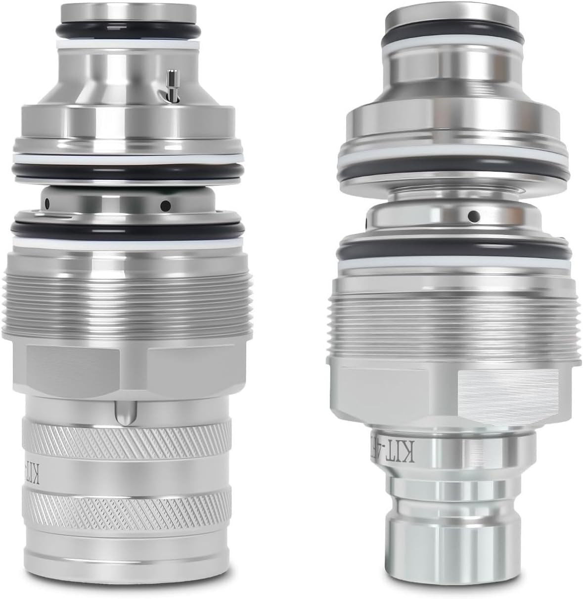 6679837 6680018 Hydraulic Coupler Kit, Male & Female Flat Face Quick Connect, Thread Φ46mm, for Bobcat 753-883 A220-A770 S130-S770 T140-T870 Skid Steer Loaders