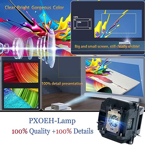 Image of ELPLP60 /ELPLP61 for Epson BrightLink 425Wi 430i 435Wi 436Wi PowerLite 420 425W 905 92 93 95 96W 1835 430 435W 915W D6150 EB-93e 95 430 925 V13H010L60 V13H010L61 Replacement Projector Lamp Bulb