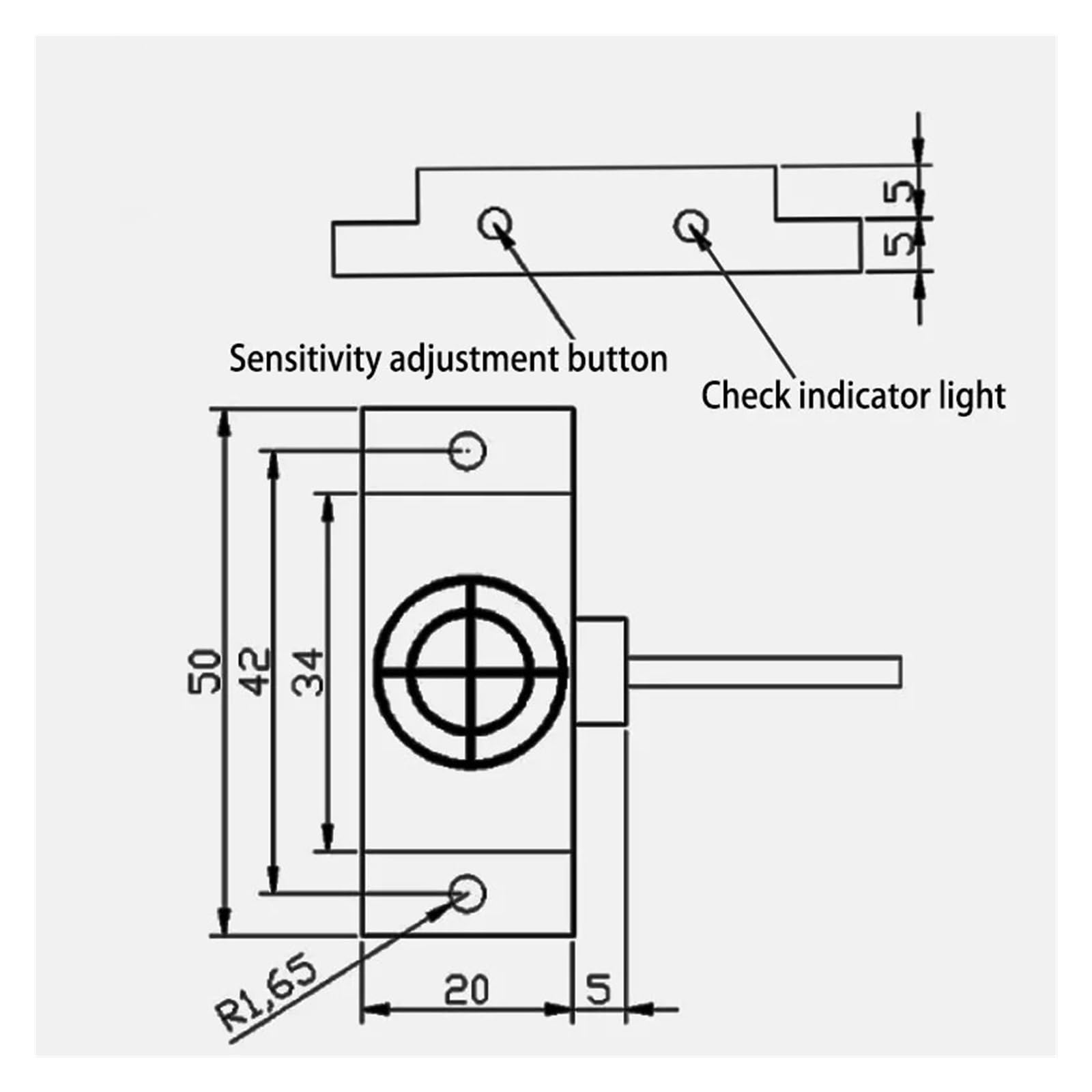 Sensor de proximidad capacitivo E2K-F, rango de detección de 10 mm, NPN/PNP, 12-24 V CC, sensor capacitivo cuadrado(PNP NO)