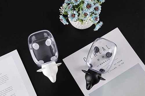 Miniatura 4 de Caja de almacenamiento creativa a prueba de polvo, para papelería de oficina, palillos de dientes, hisopos de algodón, etc. (elefante) (negro)