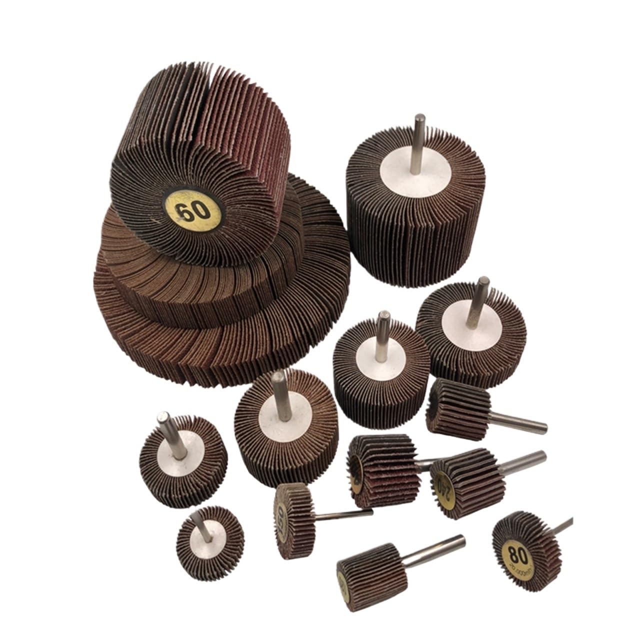 Ruota Lamellare Set di ruote lamellari da 10 pezzi con gambo da 1/4". | Materiale abrasivo da 20-80 * 25 mm for la fabbricazione di metalli(50x25x6mm,120 GRIT_10PCS)
