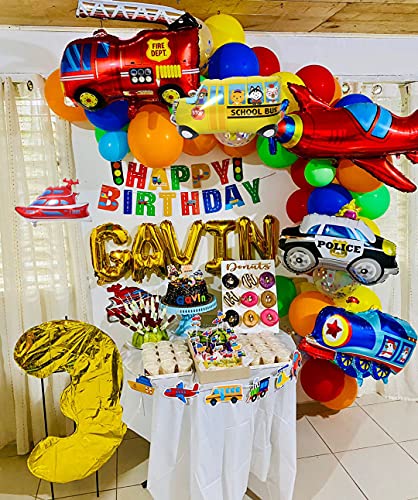 image for BIRLON Construction Birthday Party Supply, Transport Vehicle Theme Dec