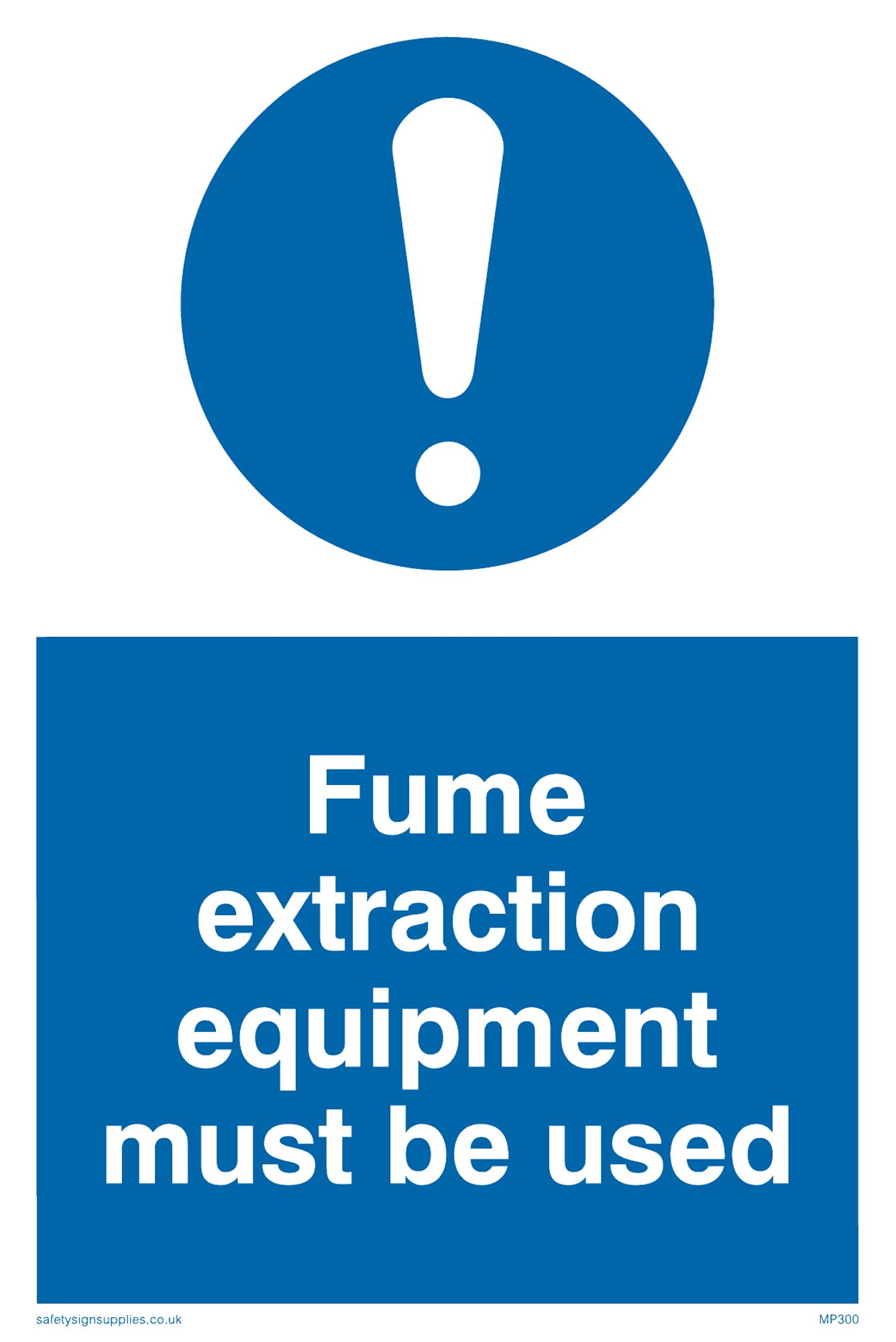 Pack of five - Fume Extraction Equipment Must Be Used Sign - 100x150mm - A6P