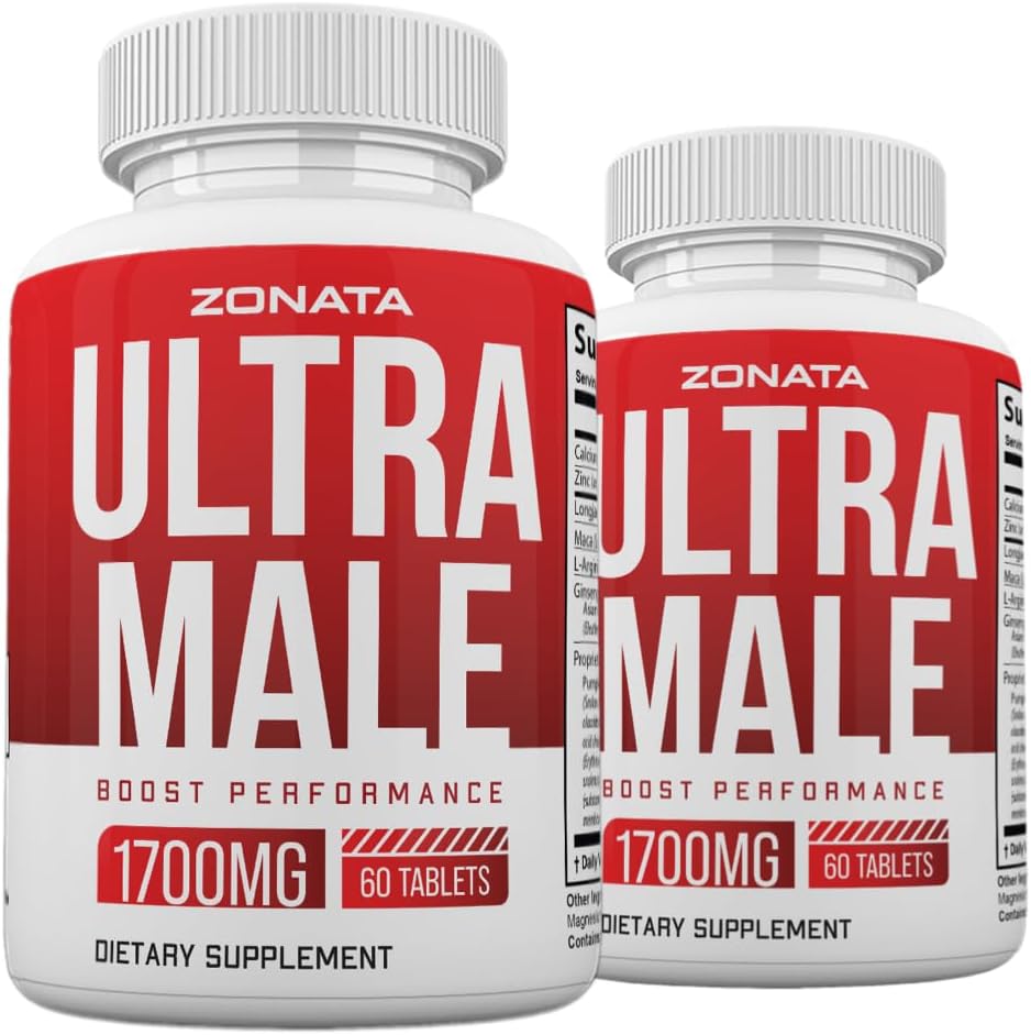 Zonata (2 Pack) Ultra Male Pills, Power Ultra Male Supplement Advanced Formula, 120 Count