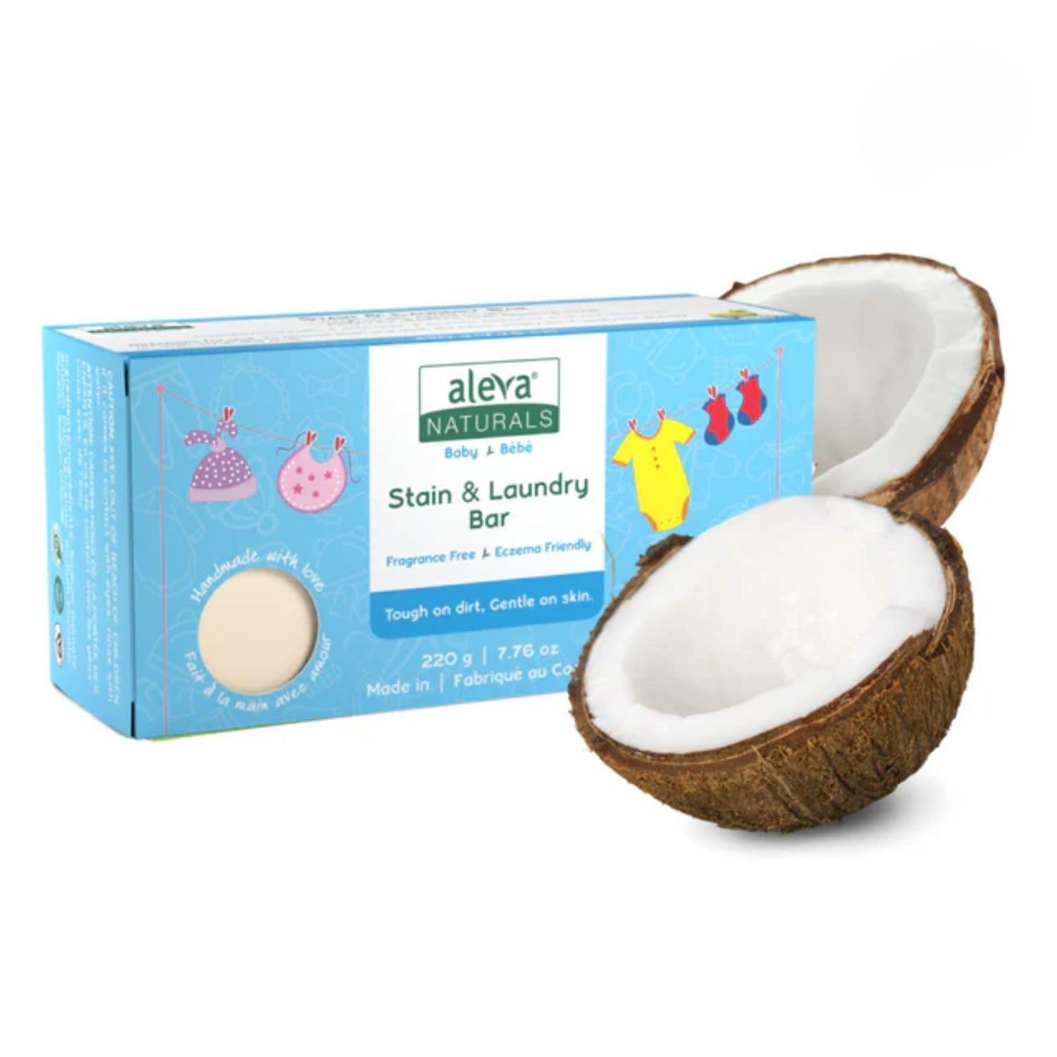 Aleva Naturals Baby Laundry Liquid Detergent and Soap - Canadian Laundries Liquids Wash Soaps for Baby Clothes Chemical Free Fragrance Free Stain Remover Coconut Surfactants (Laundry Soap)-picture-17