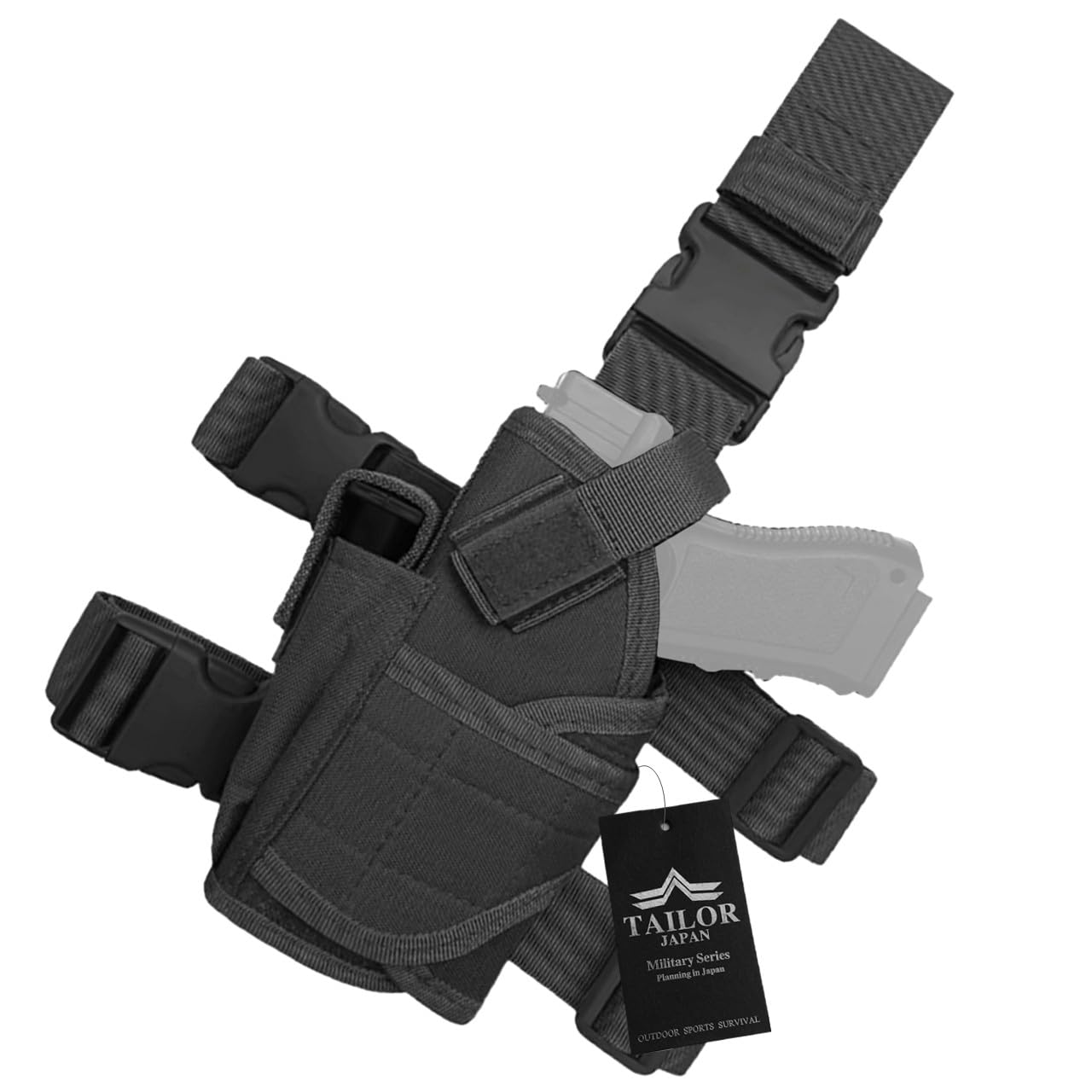 実物 新品 未使用 LBT 0372 ホルスター カーキ 左用 PANTAC レッグホルスター H&K MP7用 C331 MOLLE対応 [ オリーブドラブ