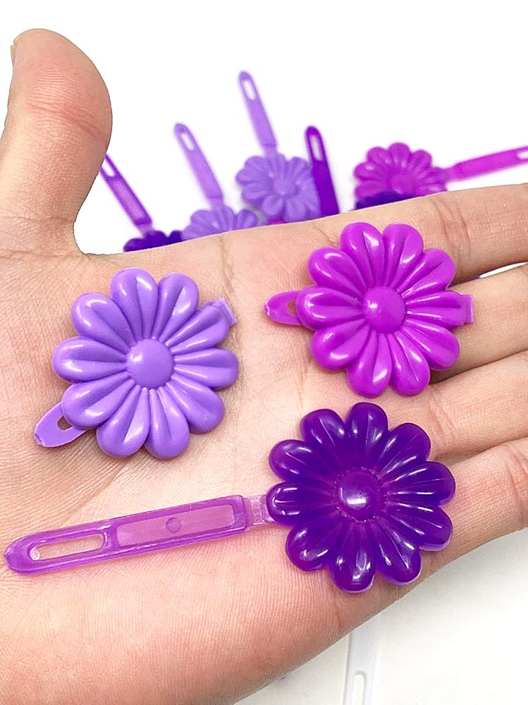 Amazon.com : Tara Girls Self Hinge Plastic Flower Hair Barrettes