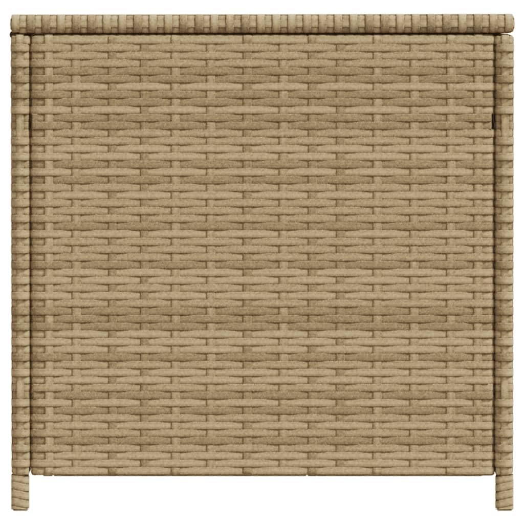 Cassapanca da giardino beige 469L polyrattan, impermeabile, resistente ai raggi UV, con molla a gas, per cuscini, cuscini e giocattoli, 200 x 50 x 58 cm