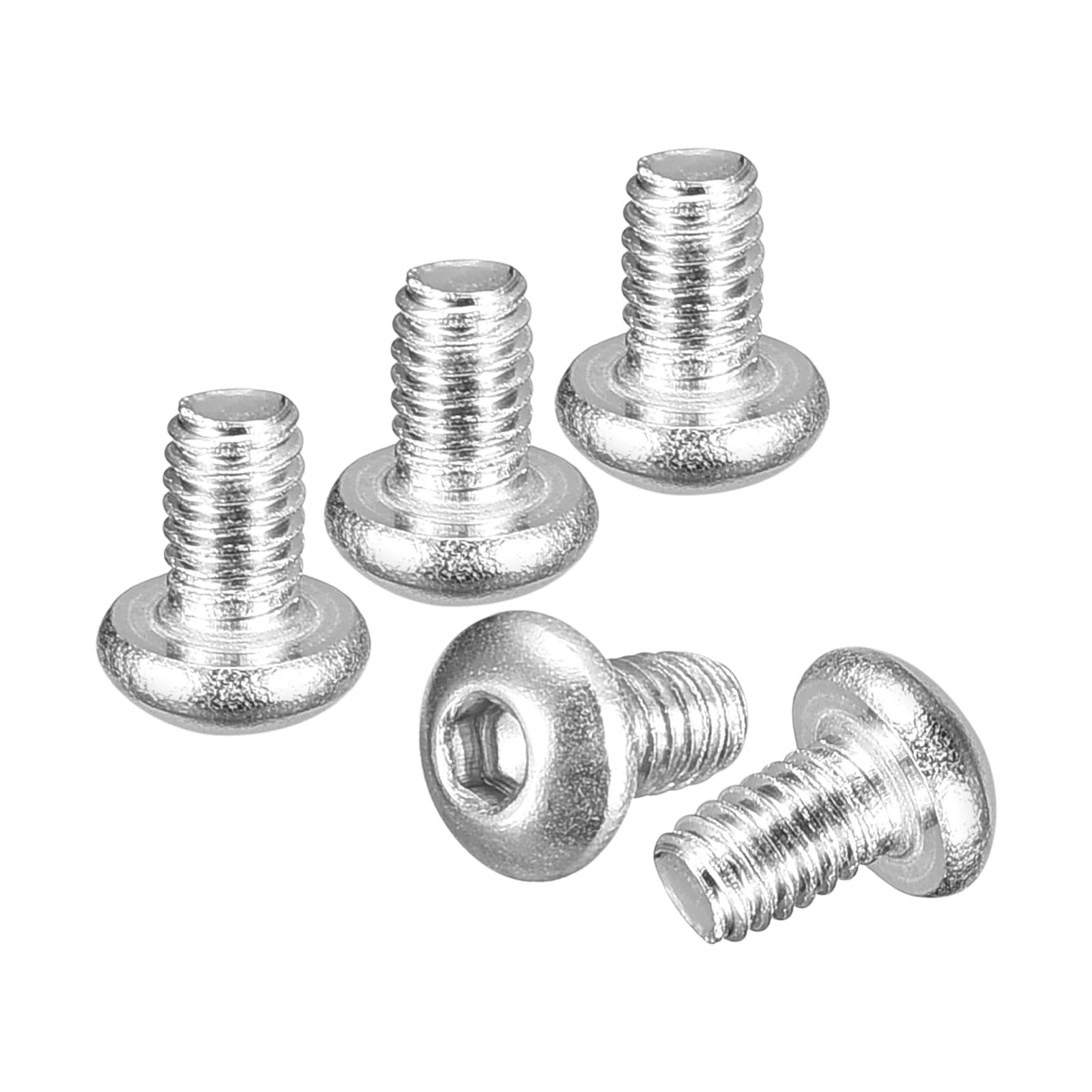 DTGN M2.5-0.45x4mm Button Head Socket Cap Screws - 100Pack - Good for Road Bicycle, Mountain Bike, Auto, Motorcycle - 304 Stainless Steel Whitewashed - Hex Socket Drive Fasteners โ image 1