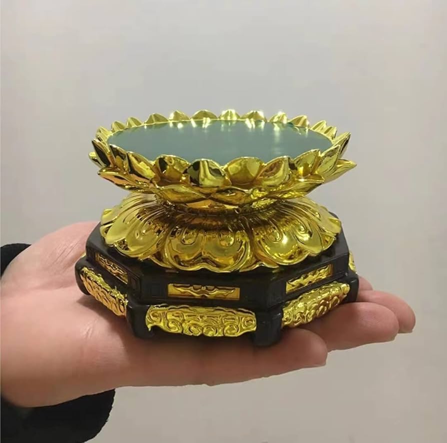 【即購入可】栗材／手斧／仏教寺院／古民藝／置物台／仏像／朱塗／骨董／机／盆／酒器 秦 蔵六 作『鍍金銅 爵 床置 饕餮文子孫爵 』 ｜骨董品買取 緑和堂