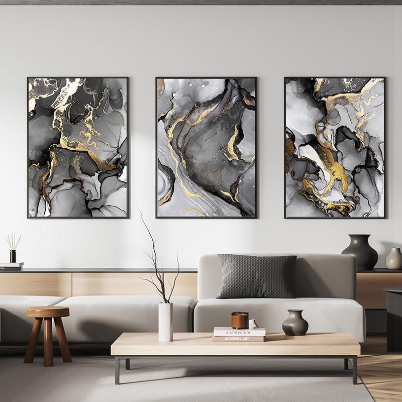 LPFNSF Islamic Decorative Poster, Arabic Calligraphy Marble Background Picture, Decorative Canvas Painting