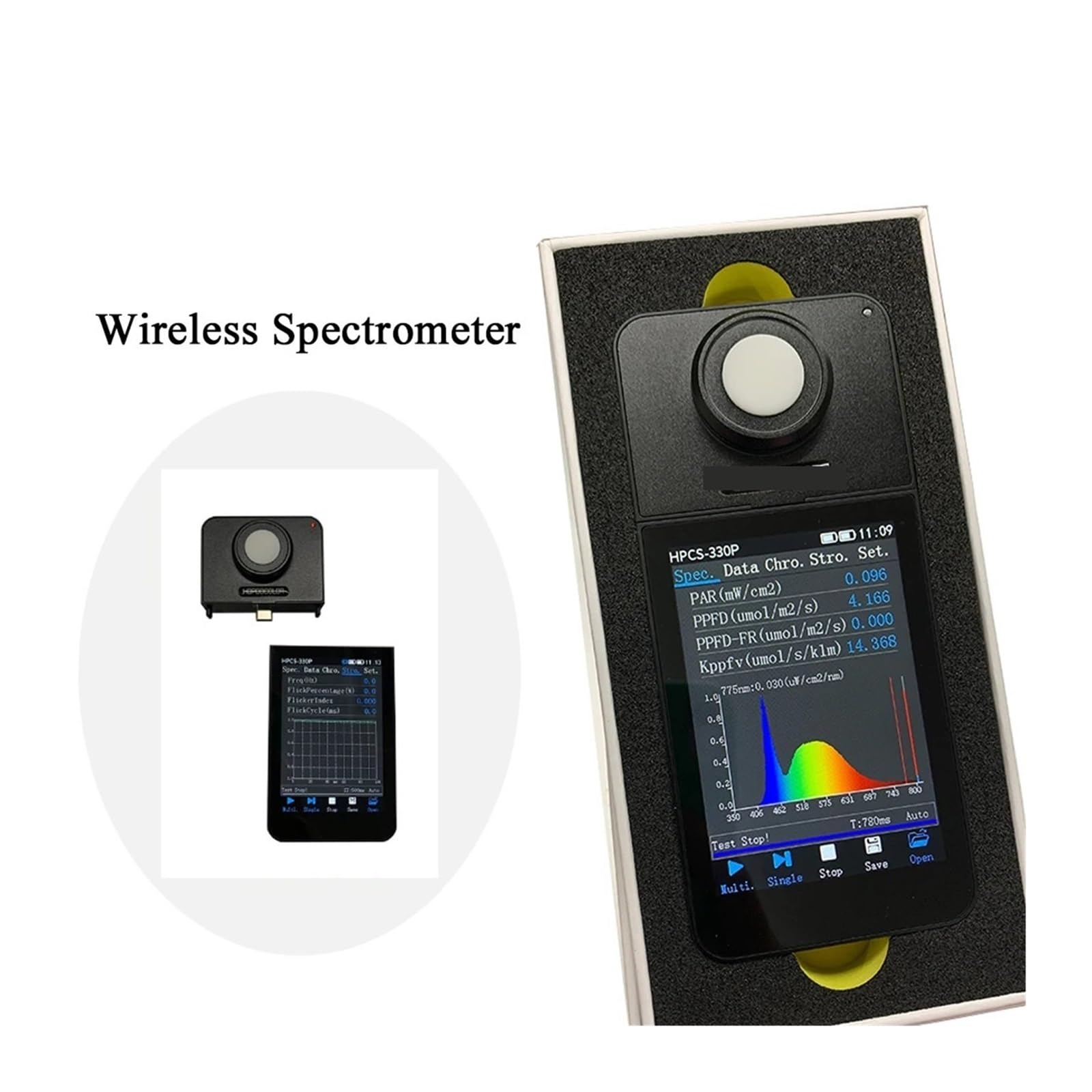 Spektrometr, HPCS310P HPCS330P Spektrometr Przenośny Wsparcie Aplikacja Telefoniczna I Oprogramowanie Na Komputer(HPCS330P With screen)