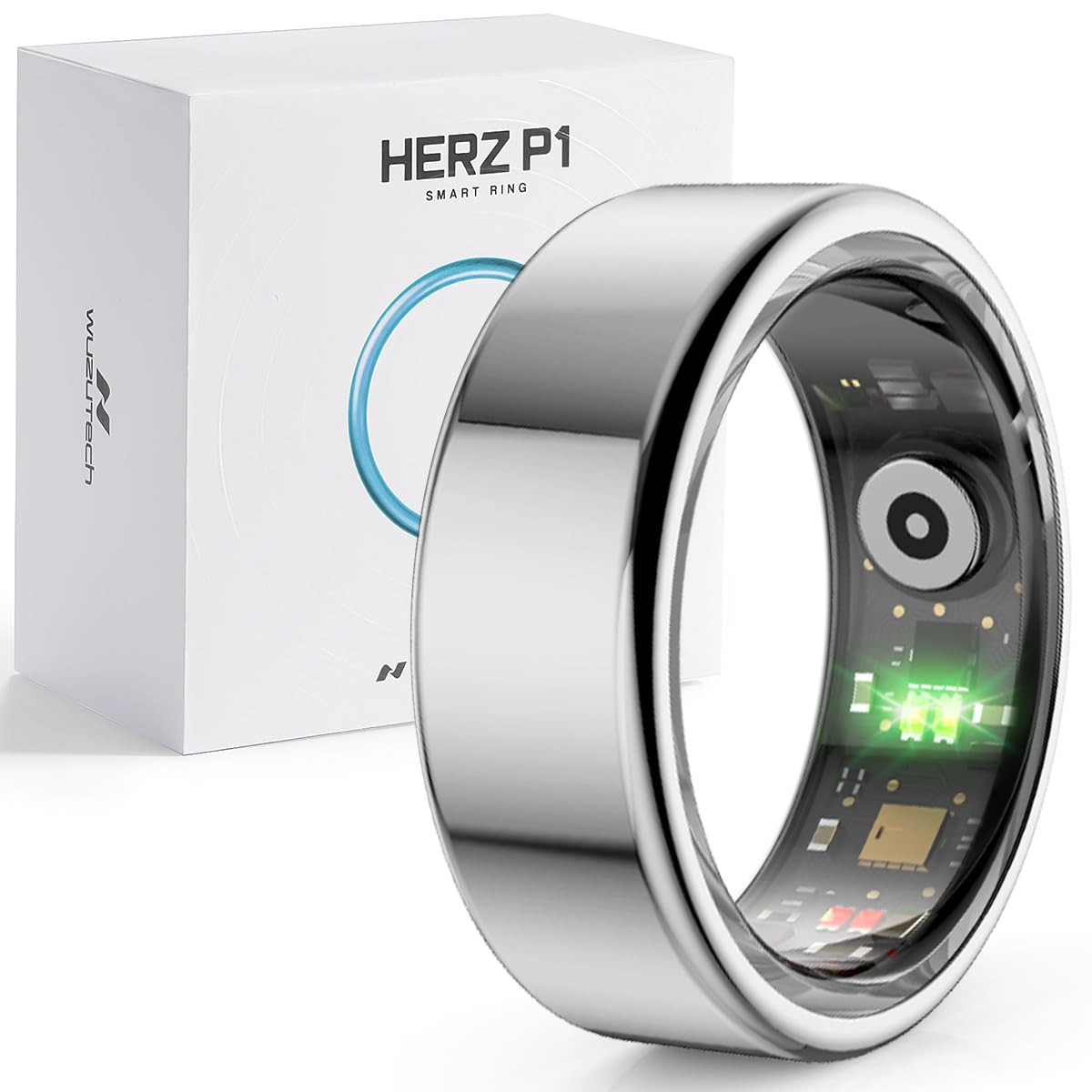 Herz P1 Smart Ring for Women & Men - 24/7 Health Metrics Fitness Ring, Tracks 20+ Biometrics, 6 Day Battery Life, Waterproof Stainless Steel, iOS Android Compatible, Free APP, No Subscription-picture-34